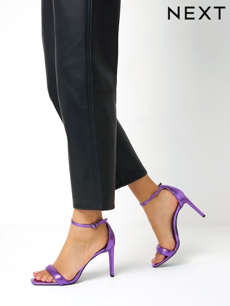 Purple Forever Comfort® Square Toe Heeled Sandals (U65831) | €16