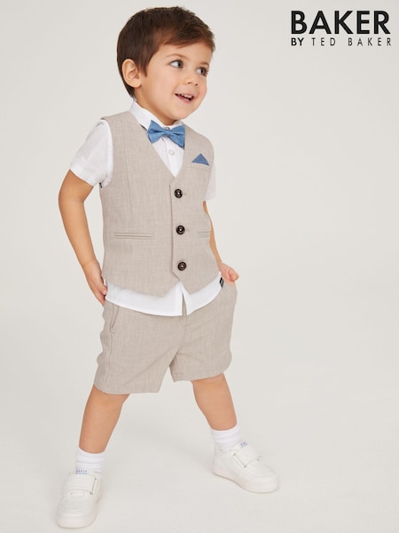 Baker by Ted Baker Shirt Waistcoat and Short Set (U66481) | 40 € - 42 €