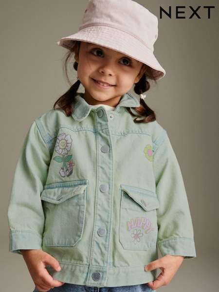 Green Overdye Printed Denim Jacket (3mths-7yrs) (U66803) | €12.50 - €13.50