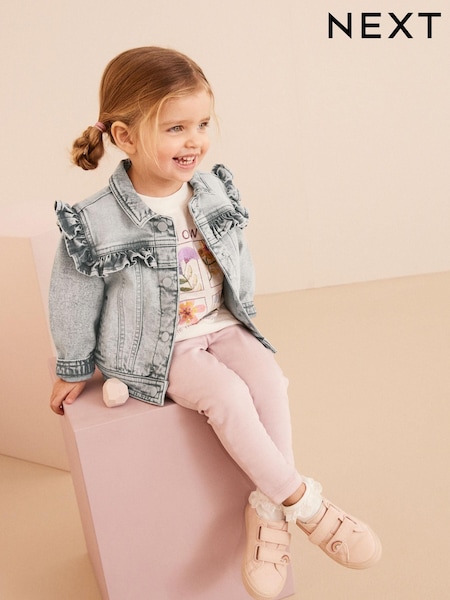 Gri - Denim cu volane Jachetă (3ms-7yri) (U66804) | 79 LEI - 99 LEI