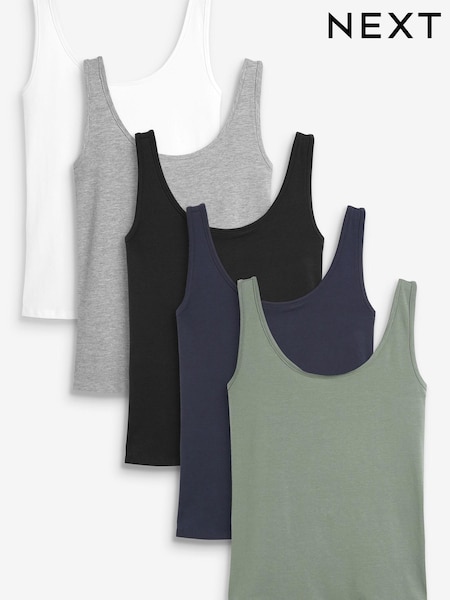 Mehrfarbig - Thick Strap Vests 5 Pack (U66809) | 44 €