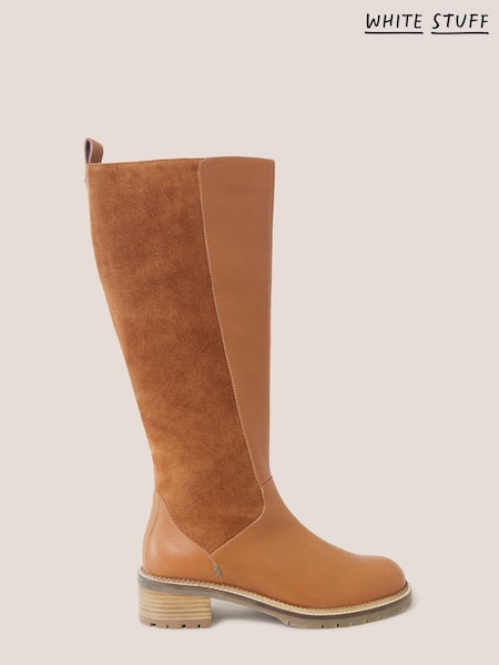 White Stuff Serena Leather Knee High Boots (U66878) | €62