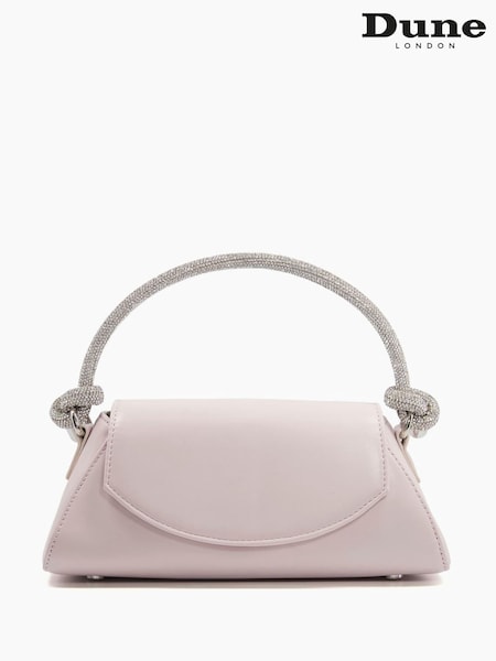 Dune London Cream Brynley Diamanté Tubular Hand Bag (U66898) | € 66