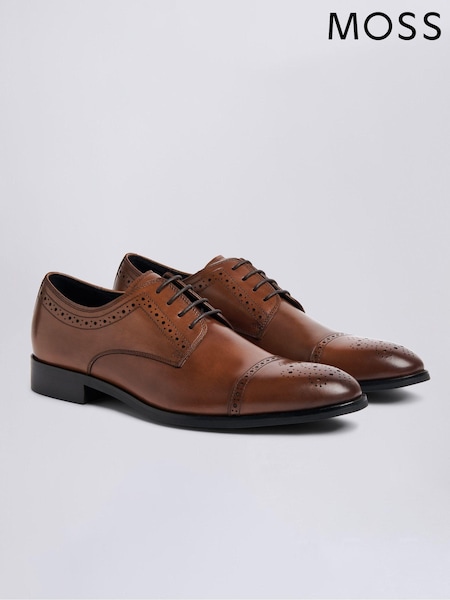MOSS Tan Brogue John Lucan Shoes (U68160) | €197