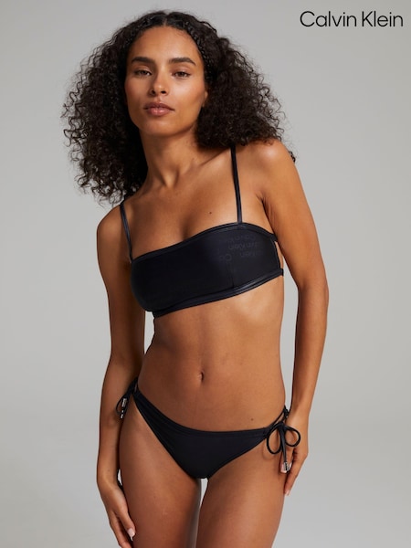 Calvin Klein Black Core Tonal Logo String Bikini Bottoms (U68224) | €13
