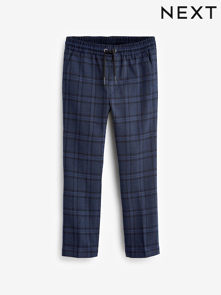 Navy Blue Pull On Waist Suit Trousers (12mths-16yrs) (U68258) | €37 - €54