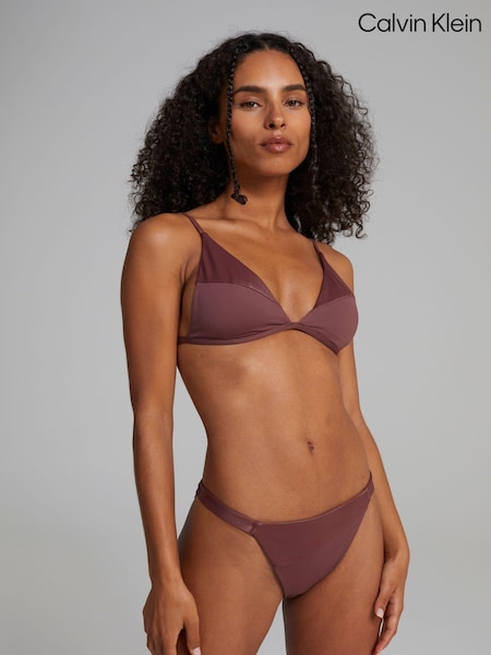Calvin Klein Core Essential Brown High Rise Bikini Bottoms (U68524) | €13