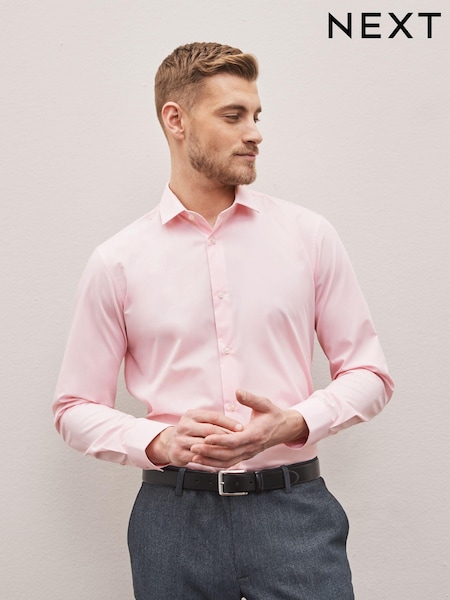 Pink Regular Fit Easy Care Single Cuff Smart Shirt (U68618) | 135 zł