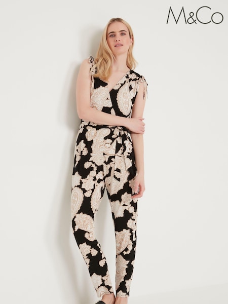 M&Co Black Paisley Print Jumpsuit (U69320) | €15