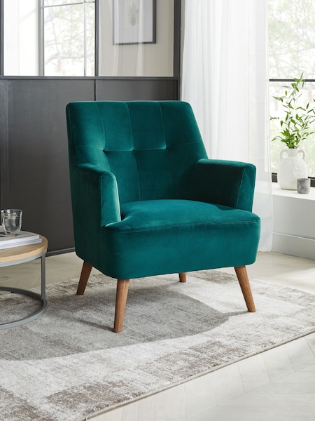 Soft Velvet Juniper Teal Carter Armchair (U69621) | €305