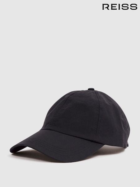 Reiss Black Fento Ripstop Baseball Cap (U70230) | €70