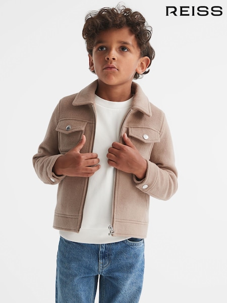Reiss Peridoe Wool Trucker Jacket (U70762) | ‏562 د.إ.‏