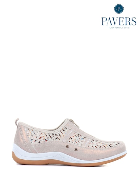 Бежевый - Pavers Wide Fit Trainers (U71142) | €42