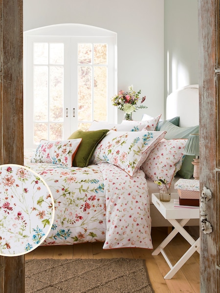 Laura Ashley Wild Meadow dekbedovertrek- en kussensloopset van 100% katoen (U71409) | € 48 - € 96