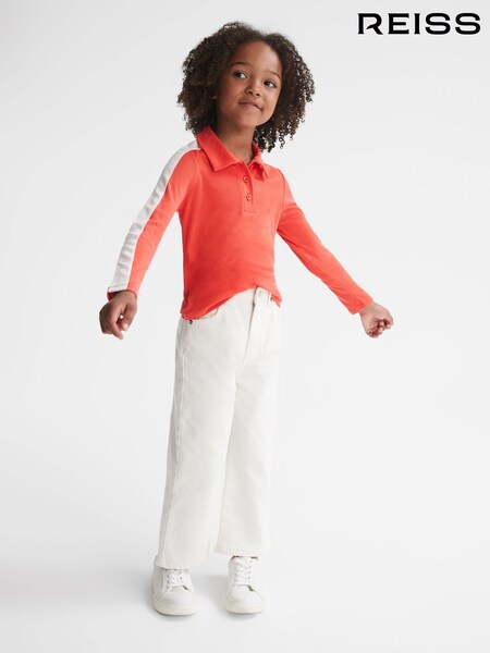 Reiss Coral India Senior Colourblock Jersey Polo Top (U71429) | €32