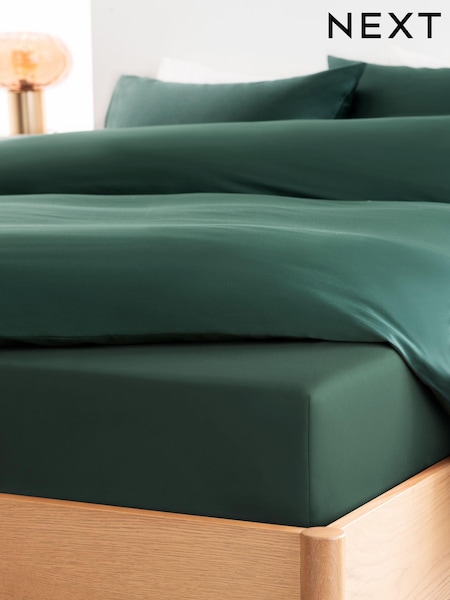 Bottle Green Collection Luxe 400 Thread Count 100% Egyptian Deep Fitted Cotton Sateen Sheet (U71591) | €31 - €50