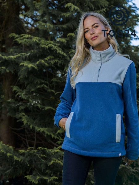 Tog 24 Blue Barclay Press Stud Neck Fleece (U71911) | €27