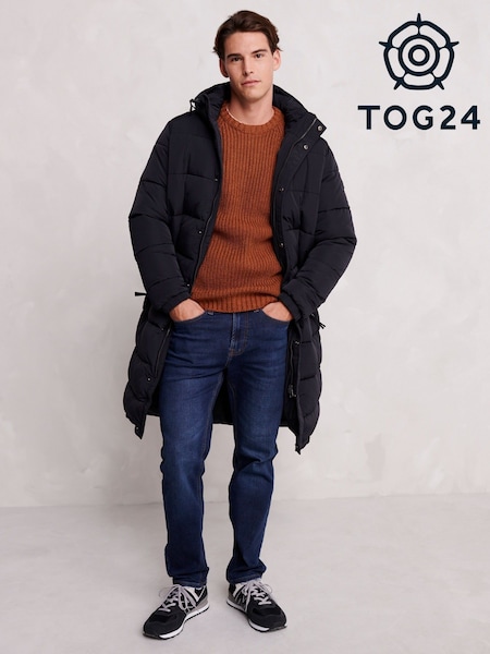 Tog 24 Black Langrick Long Padded Coat Jacket (U71952) | €131