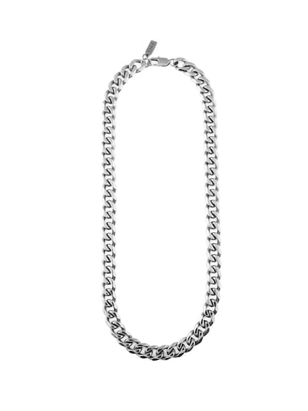 Orelia & Joe Silver Plated Chunky Curb Chain 22 Inch Necklace (U72021) | €21