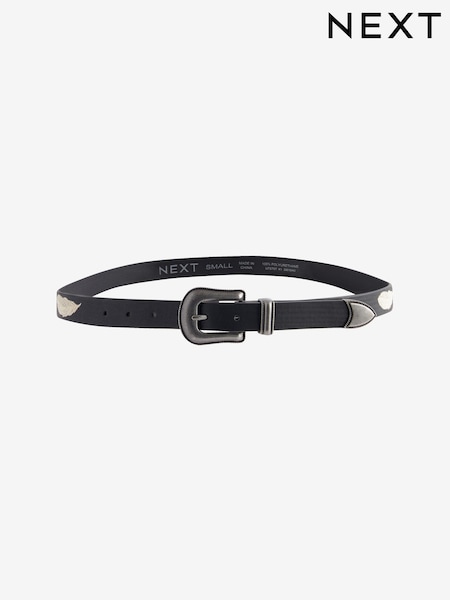 Black Feather Western Style Belt (U72707) | €11