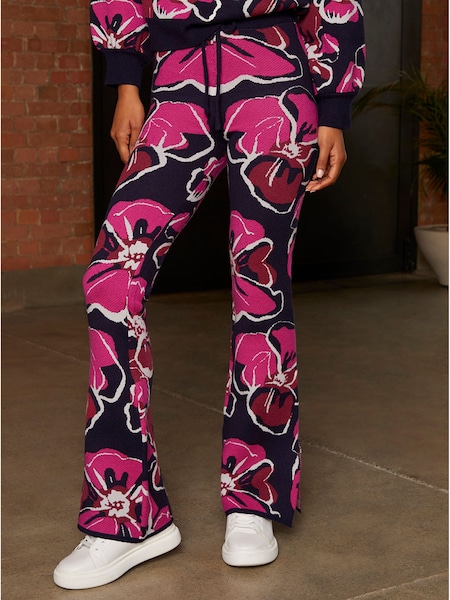 Chi Chi London Abstract Floral Wide Leg Trousers (U72752) | 200 LEI