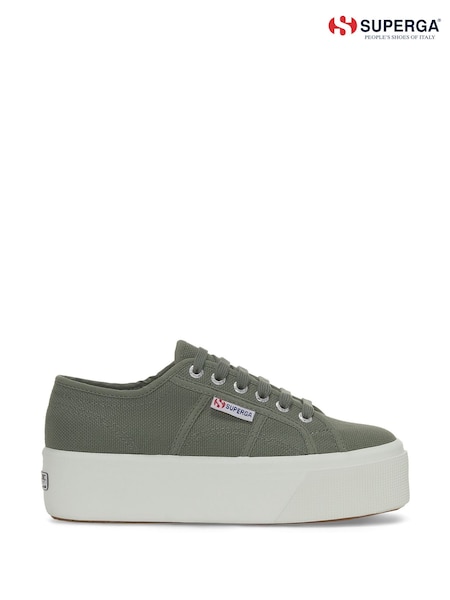 Superga Grey green 2790-Cotw Linea Up And Down Trainers (U72874) | €44