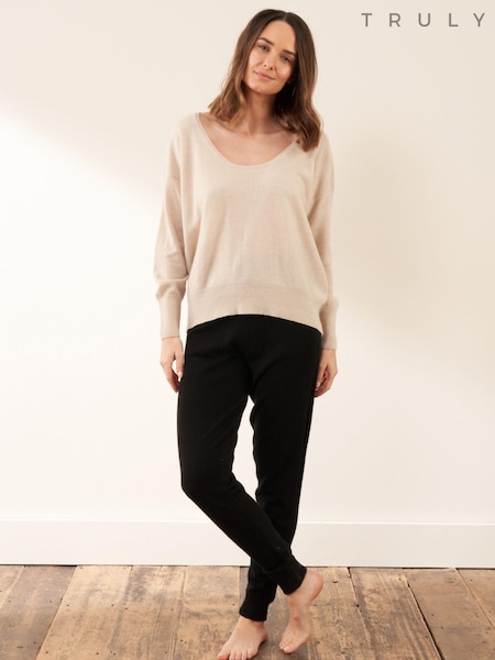 Truly Cashmere Black Joggers (U73797) | €77