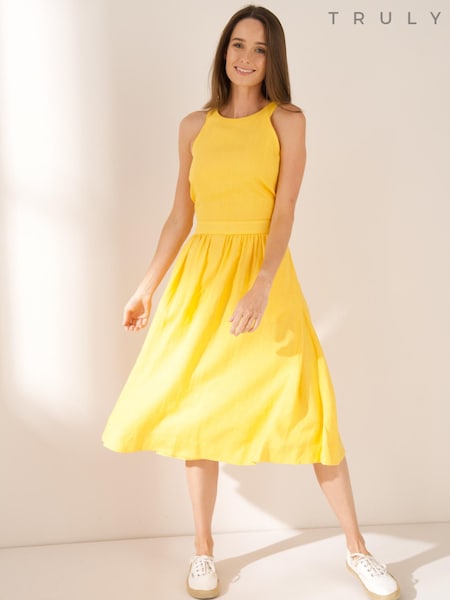 Truly Linen Midi Dress (U73820) | €68