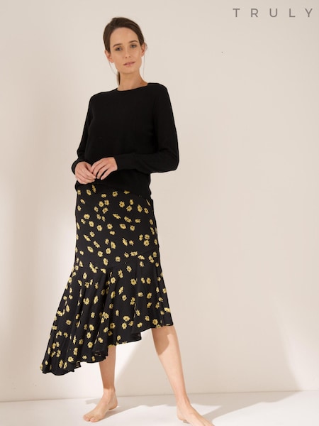 Truly Daisy Black Print Skirt (U73821) | €36