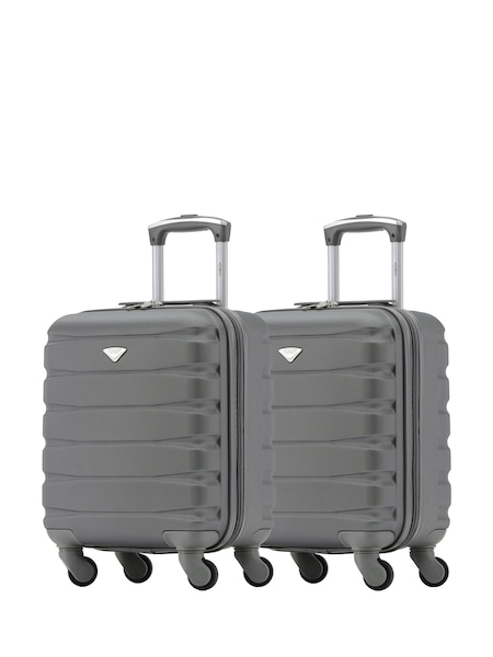 Flight Knight EasyJet Underseat 45x36x20cm 4 Wheel ABS Hard Case Cabin Carry On Suitcase Set Of 2 (U74067) | €114