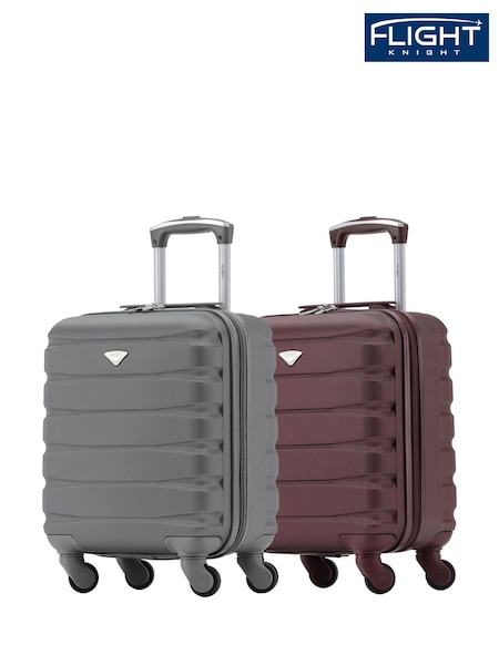 Flight Knight EasyJet Underseat 45x36x20cm 4 Wheel ABS Hard Case Cabin Carry On Suitcase Set Of 2 (U74190) | €114