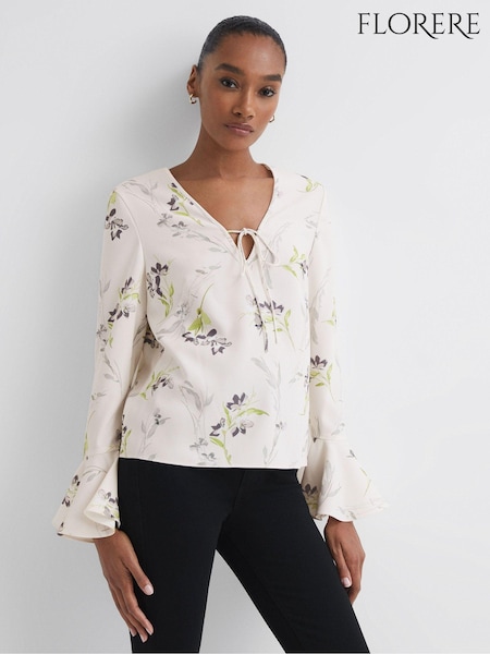 Florere Floral V-Neck Top (U74336) | €212