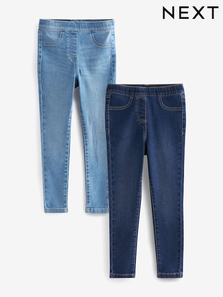 Blue Elasticated Waist Jeggings 2 Pack (3-16yrs) (U74468) | $30 - $37