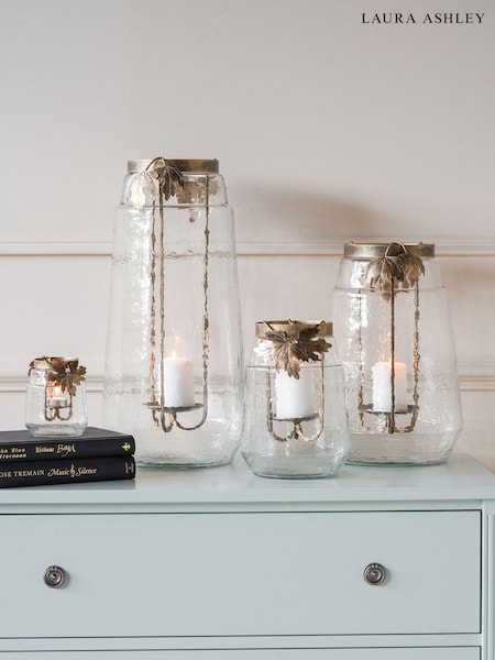 Laura Ashley Gold Leaf Bottle Hurricane Candle Holder (U74542) | €34 - €204
