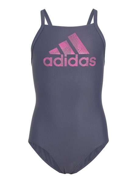 adidas Grey Junior Big Logo Swimsuit (U74617) | €12