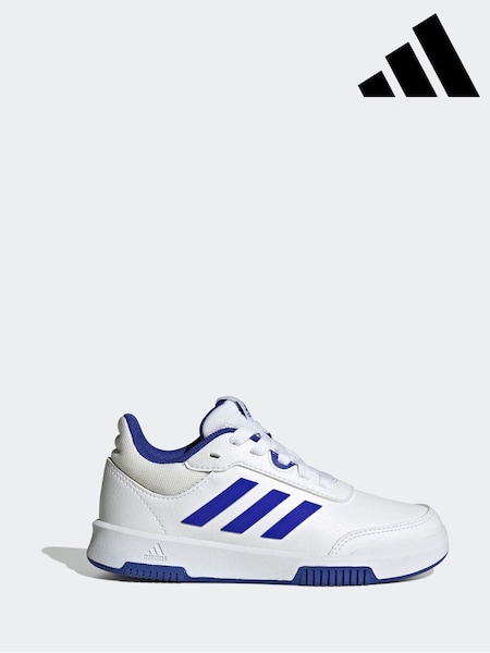 adidas White/Blue Tensaur Sport Lace Up Trainers (U74677) | €20
