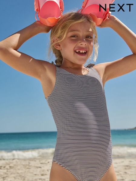 Navy Blue Stripe Swimsuit (3mths-16yrs) (U74700) | €8.50 - €12