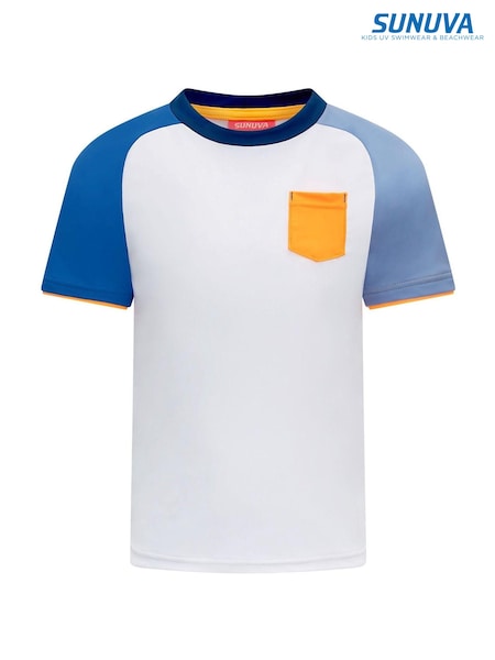 Sunuva Blue Colourblock Raglan Short Sleeved Rash Vest (U74752) | €27