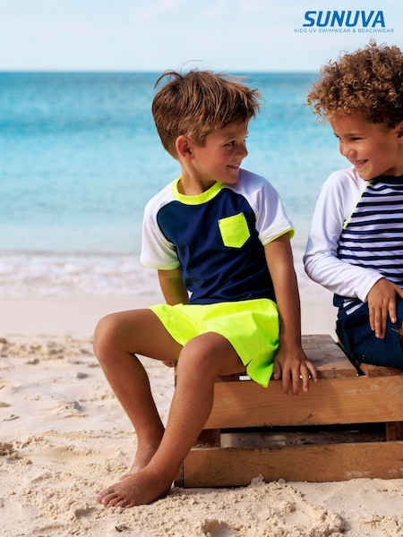 Sunuva Blue Stripe Long Sleeved Rash Vest (U74762) | €28