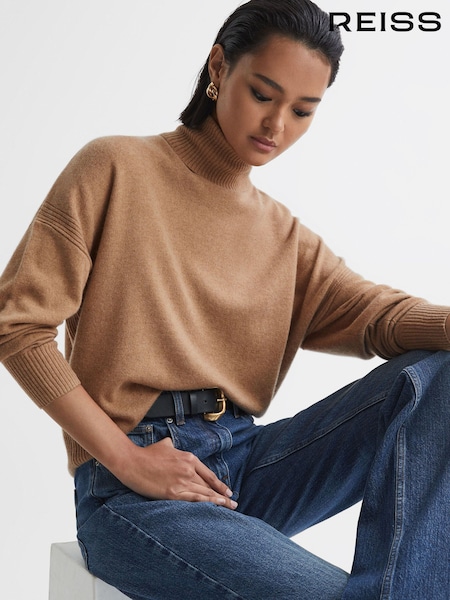 Reiss Camel Nova Knitted Roll Neck Jumper (U74831) | €140