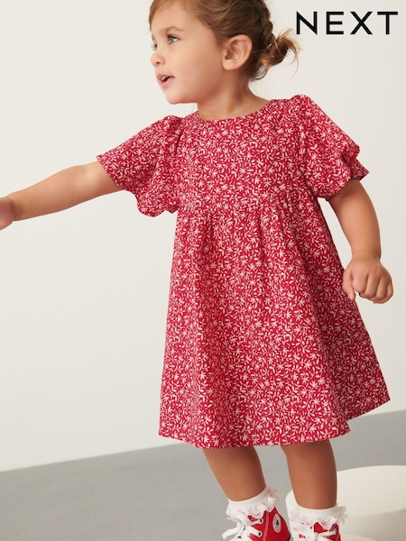 Ditsy - Angel Sleeve Cotton Dress (3mths-8yrs) (U75161) | € 9 - € 12