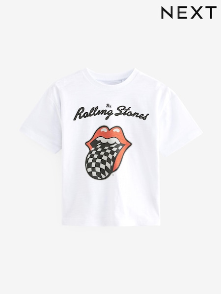 White 100% Cotton Licensed Rolling Stones T-Shirt (3-16yrs) (U75188) | AED33 - AED40