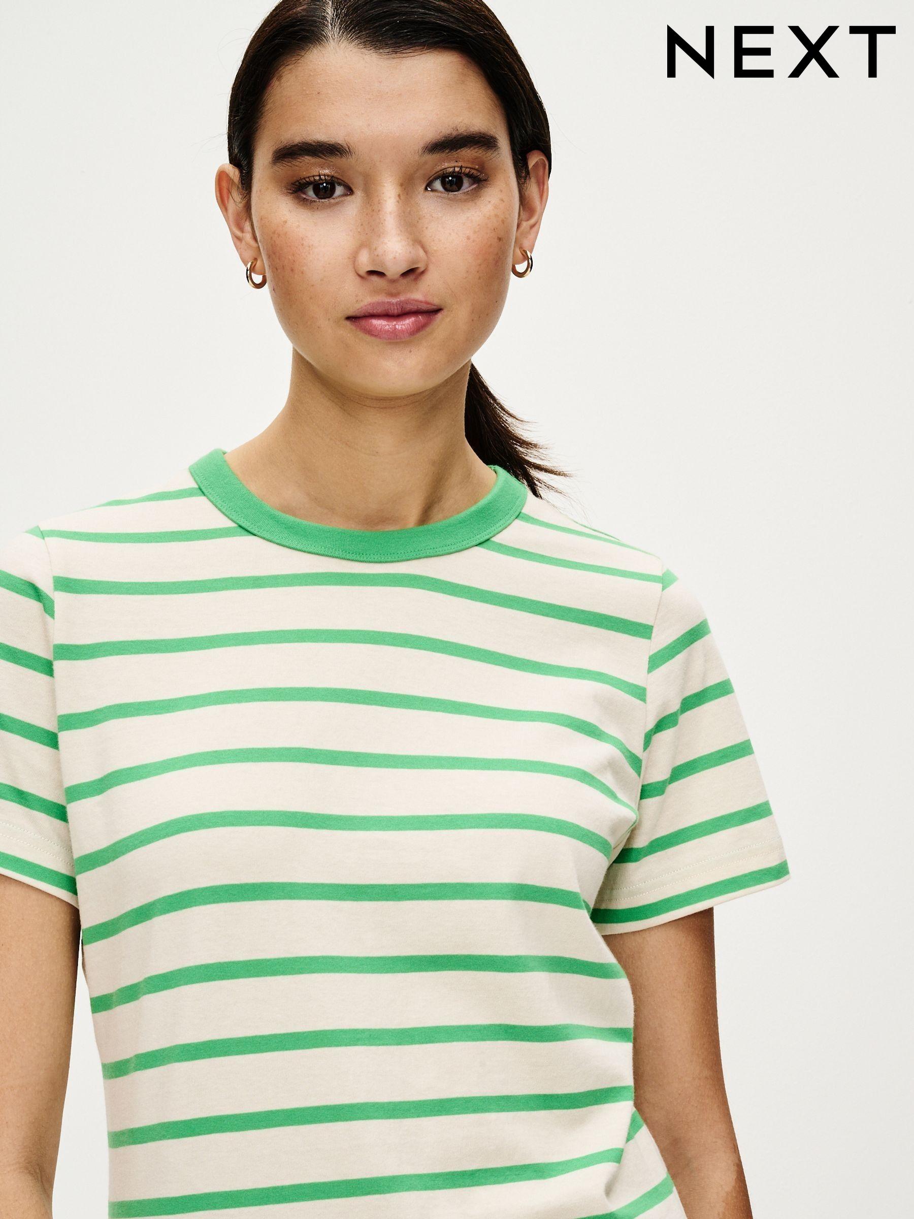 3 stripe t shirt women's green best sale