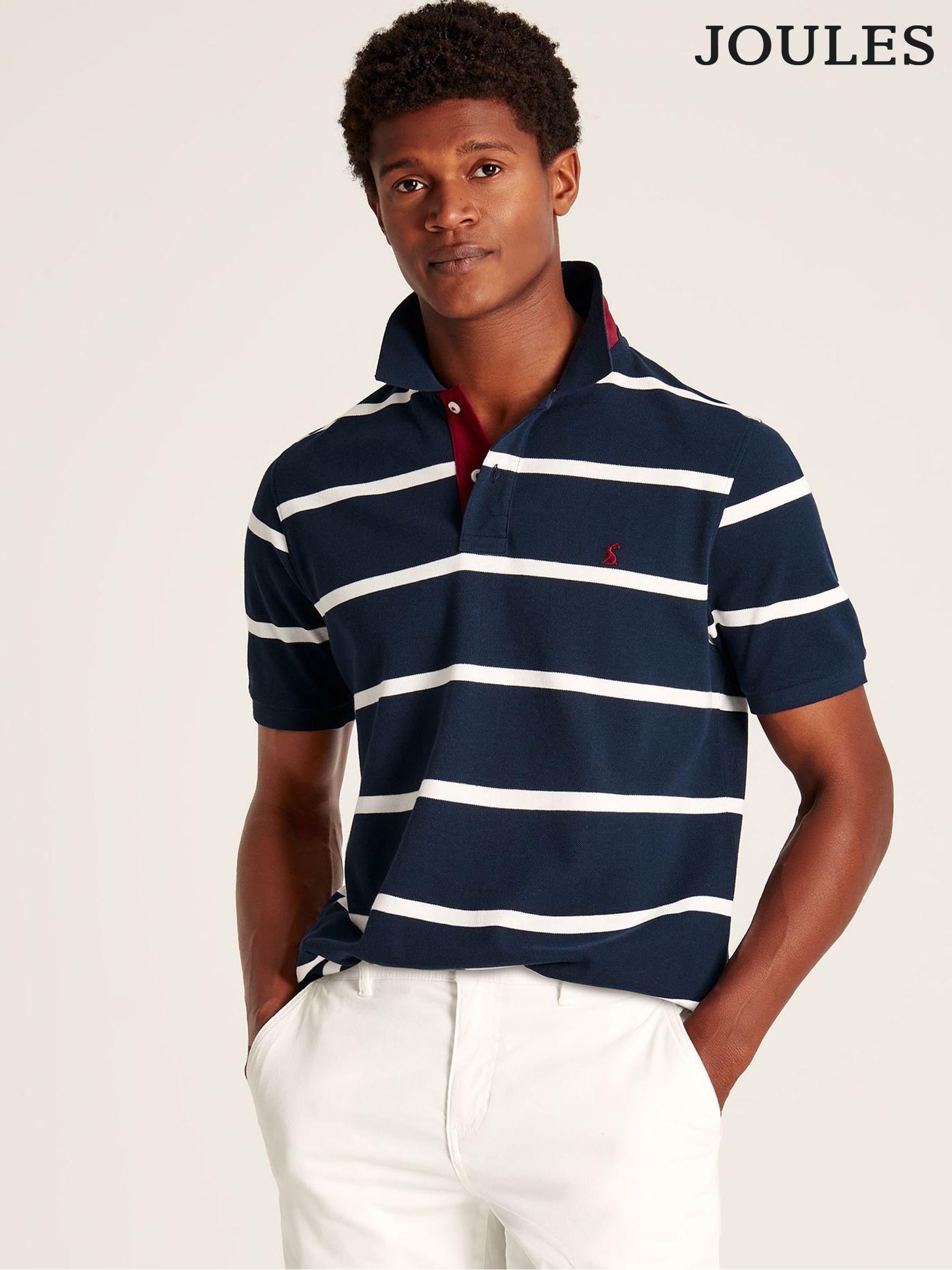 Striped polo neck top