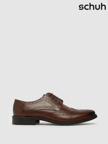 Schuh Rowland Brown Leather Brogues (U75611) | 247 QAR