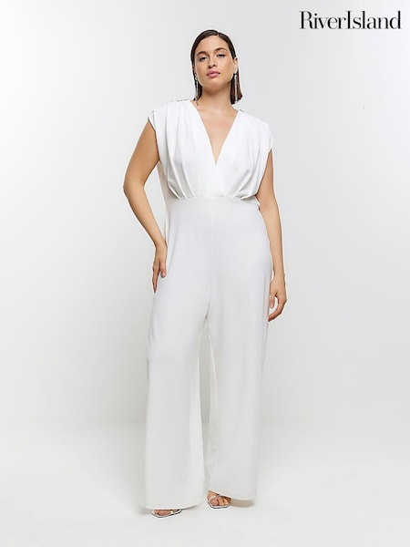 River Island Cream Embellished Jumpsuit (U75661) | €24
