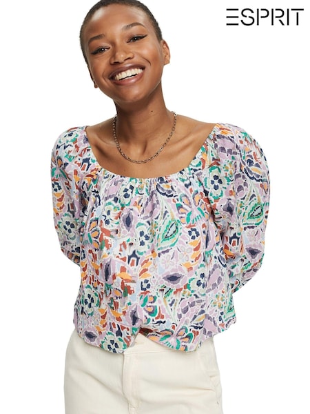 Esprit Green Floral Printed Cropped Top (U76041) | €18