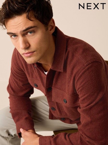 Rust Brown Wool Blend Shacket (U76233) | €7.50