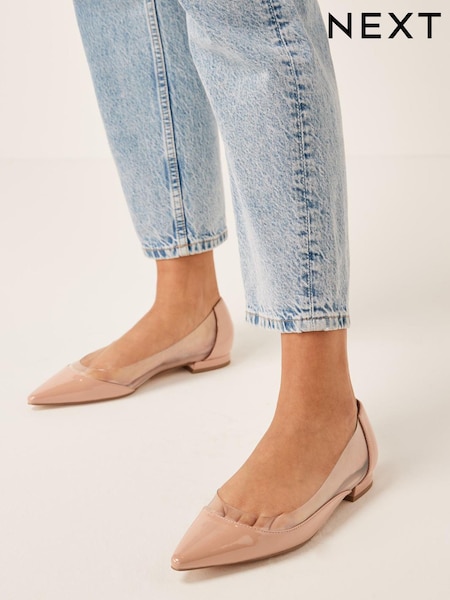Goli - Forever Comfort® Point Toe Vinyl Ballerina Flat Shoes (U76701) | € 21