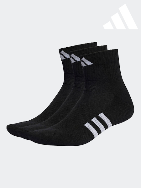 adidas Black Cushioned Mid-Cut Socks 3 Pack (U76871) | €17